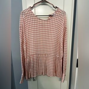 Time & Tru peplum blouse size M 8-10. Worn once. Perfect for spring.